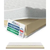 AM Qualitätsmatratzen Premium Latex Topper 80x210 cm met SG 65 - Hoogwaardige Tencel tijk - Antislipfunctie - Omringende klimaatband - Kwaliteit made in Germany - Latex Topper 80 x 210