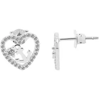 Akzent damesoorbel "Yveline" van 925 Sterlingzilver, gerhodineerd, duurzaam