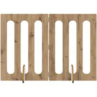 vidaXL Vouwbaar huisdierhek 2 st Artisanaal eiken 100,5 x 38 x 70 cm