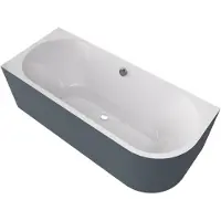 Polysan Viva L MONOLITH asymmetrisch bad 170x75x60cm, wit/siena
