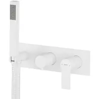 Sapho Pax Inbouwmengkraan voor douche/bad inclusief handdouche, 2-weg, mat wit