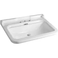 Kerasan Waldorf 3 Hole keramische wastafel 80x55cm, wit