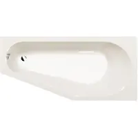 Polysan Tigra R asymmetrisch bad 170x80x46cm, ivoor