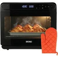 BREND BR-2234 Vrijstaande XXL Airfryer Stoomoven Combi - Digitaal Display met Touch - Zelfreinigend - Timer - Draaispit - Met Accessoires - 24 Liter