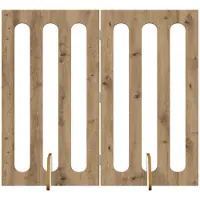 Syfax Opvouwbaar huisdierhek 2 st Artisanaal eiken 100,5 x 38 x 90 cm