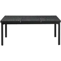 Vente-unique Uitschuifbare tuintafel NAURU van aluminium 180/240cm - Antraciet