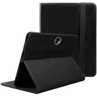 Rosso Deluxe Hoes Geschikt voor OnePlus Pad 2 | Book Case Echt Leer | Sleep/Wake | Standaard | Penhouder | Beschermhoes Zwart
