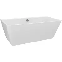 Polysan Liberta D vrijstaand bad voor wandmontage 170x78x60cm, wit