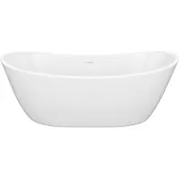 Vente-unique Wit losstaand bad - 360L - Acryl - 190 x 89 x 72 cm - BORAZA