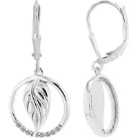 Akzent dames oorbellen "Tiiu" van 925 Sterlingzilver, gerhodineerd, duurzaam