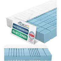 AM Qualitätsmatratzen Premium 7 zones koudschuimmatras 90x200 H2 Made in Germany OEKO TEX gecertificeerde koudschuimmatras 90x200 19 cm hoog ergonomisch matras 90x200 cm