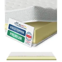 AM Qualitätsmatratzen Premium traagschuim topper 180 x 200 cm - 6 cm hoog - Aanpasbare, visco-elastische matrastopper 180x200 - Hoogwaardige Tencel tijk - Traagschuim topper 6cm hoog - Made in Germany