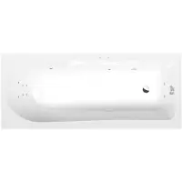 Polysan Lisa Whirlpoolbad, 170x70x47cm, Attraction Hydro, chroom