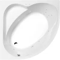Polysan Sirius Whirlpoolbad, 130x130x43cm, Attraction Hydro, chroom