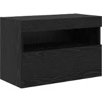 vidaXL TV Wandkast Set met LED Verlichting 7 st Zwart Eiken