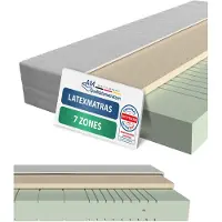AM Qualitätsmatratzen - Latex matras 120x200cm - Gemiddeld (H3) - Hoogwaardig matras met 4cm latex deklaag - 20cm hoogte - Made in Germany