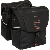 New Looxs Dubbele fietstas Vigo Double RackTime 2.0 - 40 liter - 30 x 19 x 40 cm (2 stuks) - Zwart-oranje