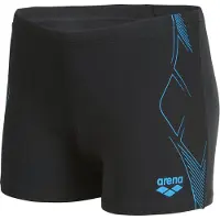 Arena - Boy's Graphic Swim Short - Zwembroek 128, zwart