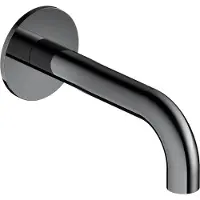 Hotbath Cobber CB095 Universele Uitloop - 15cm - Zwart Chroom - Messing - Kranen, Badkranen, Baduitlopen - 8718924076101