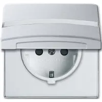 ABB 2CKA002064A0300 Apparaatinzetstuk Aanraakbeveiliging IP44 Witaluminium (RAL 9006), Aluminium