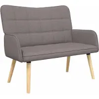 vidaXL 2-Zits Sofa Taupe 115 x 61 x 87 cm Stof