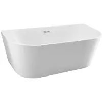 SaniGoods Tajo half vrijstaand bad glans wit 170x80cm