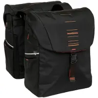 New Looxs Vigo Double - Dubbele Fietstas - Geschikt voor Elektrische Fietsen – Gerecycled Materiaal - 40 Liter – Zwart - Oranje