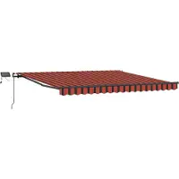 vidaXL Uitschuifbare luifel Oranje en bruin 450 × 300 cm