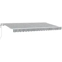 vidaXL Uitschuifbare luifel Antraciet 400 x 200 cm Stof