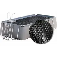 W'eau Premium solar cover rechthoekig - 400/412 x 200/201 cm (zeilmaat 378 x 186) - Zwart
