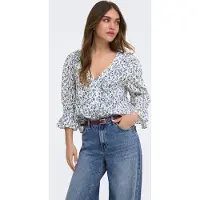 ONLY Blouse 'ONLCoralie' marine / navy / wit