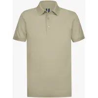 Profuomo Regular Fit gebreide polo groen, Effen