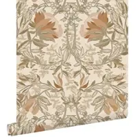 ESTAhome behang vintage bloemen in art nouveau stijl lichtbeige en oudroze - 53 cm x 10.05 m - 139459
