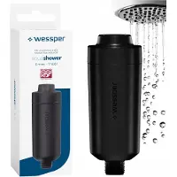 Wessper AquaShower douchefilter, zwart, met KDF – waterfilter voor de douche, tegen chloor en kalk