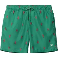 Shiwi Heren zwemshort mike 7" kreeft print groen/rood