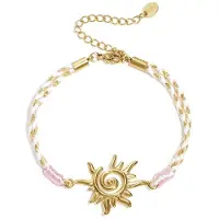 Yehwang Armbanden met touwbedeltjes, bloemenmotief, casual, vakantie/strand, romantische serie, damessieraden