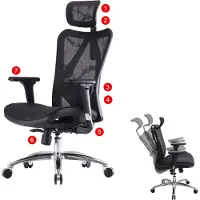 Mendler Bureaustoel -J87, bureaustoel, ergonomisch verstelbare armleuning, 150kg belastbaar ~ bekleding zwart, frame zwart