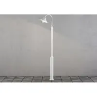 Konstsmide Vega witte staande lamp voor gloei- en energiebesparende lampen - wit gelakt aluminium, helder glas; 560-250