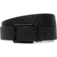 Calvin Klein Riem 'Emblem Print Adjustable Reversible' zwart