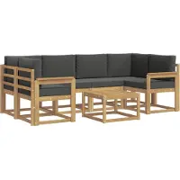 vidaXL Buiten bank set 7 st Wit en antracietkleurig