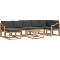 vidaXL Buiten bank set 8 st Wit en antracietkleurig Polyester