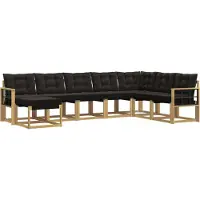 vidaXL Buiten bank set 8 st Wit en zwart