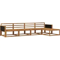 vidaXL Buiten bank set 5 st Naturel Massief Acacia Hout