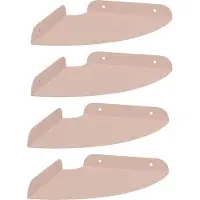 vidaXL Hoek Vloeiende Plank Hoekmontage 4 st Roze 18 x 18 x 2 cm