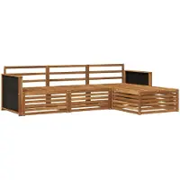vidaXL Buiten bank set 4 st Naturel Massief Acacia Hout