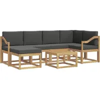 vidaXL Buiten bank set 7 st Wit en antracietkleurig