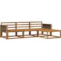 vidaXL Buiten bank set 4 st Naturel Massief Acacia Hout
