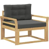 vidaXL Buiten Midden Sofa Polyester Wit