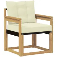 vidaXL Buitensofa Massief Acaciahout en Textilene Wit
