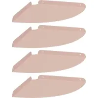 vidaXL Hoek Plank 4 st Roze 30 x 30 x 2 cm